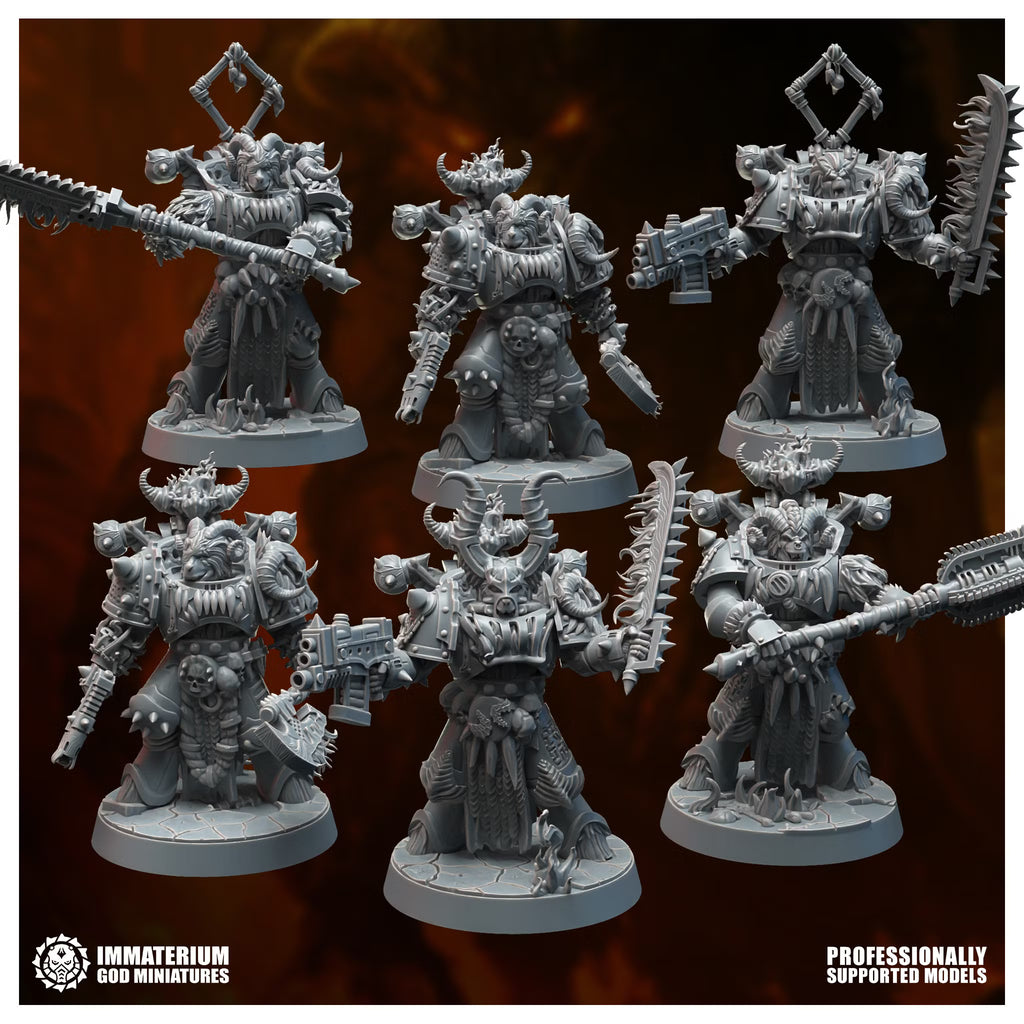 Horned Carnivores Soldiers Set - IMMATERIUM GOD MINIATURES