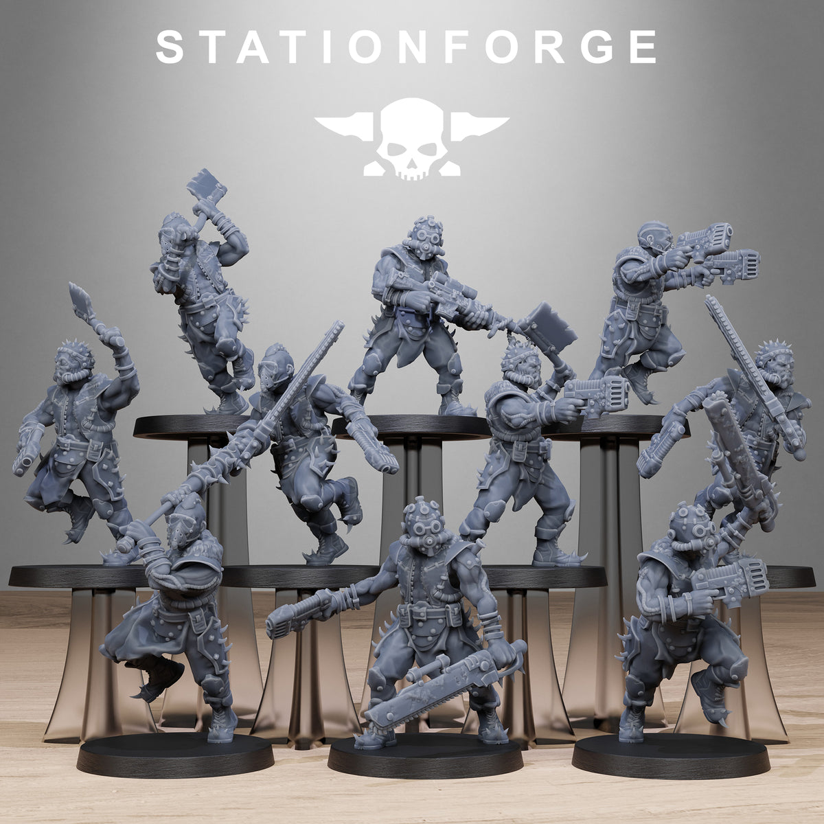 Corrupted Guard Spikers - STATIONFORGE (Miniature Tabletop Wargame Minis)