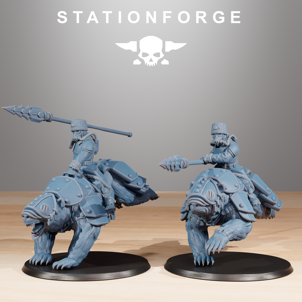 GrimGuard Bear Riders - StationForge (Miniature Tabletop Wargame Minis)