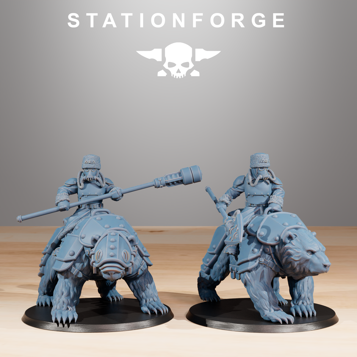 GrimGuard Bear Riders - StationForge (Miniature Tabletop Wargame Minis)