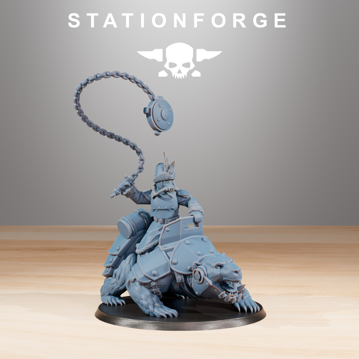 GrimGuard Bear Riders - StationForge (Miniature Tabletop Wargame Minis)