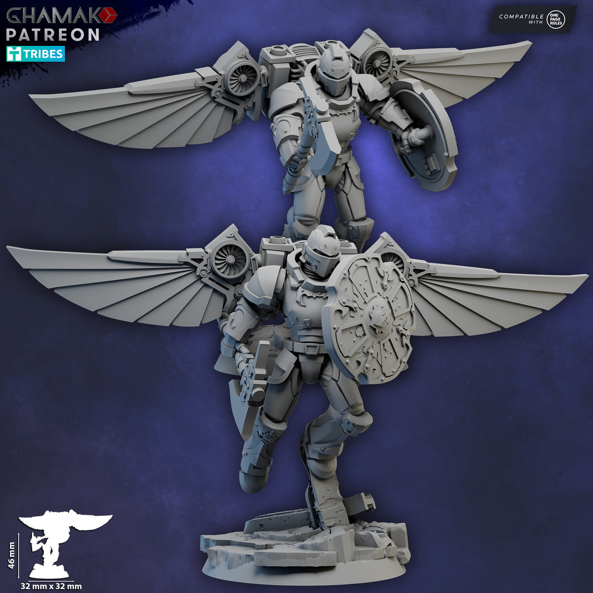 Shield Assault Militum (Sacred Heart)-Ghamak (Miniature Tabletop Wargame Minis)